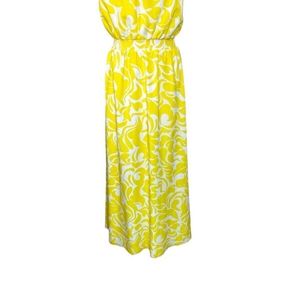 Ann Taylor Yellow Floral Scroll Tank Maxi Dress| 6 - Picture 4 of 9